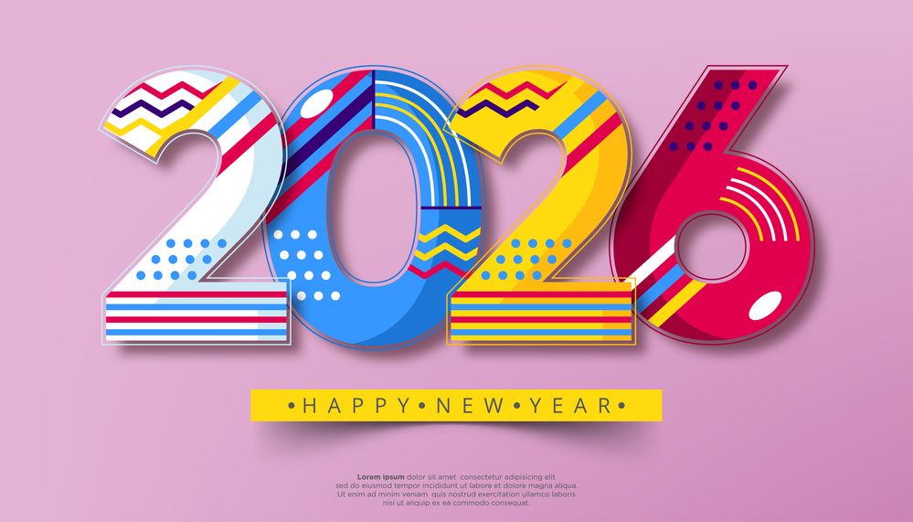 2026 Happy New Year banner